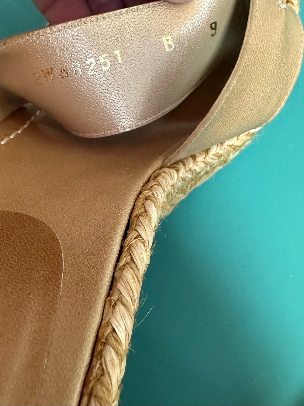Stuart Weitzman Tan sandal wedge heels - Picture 6 of 6